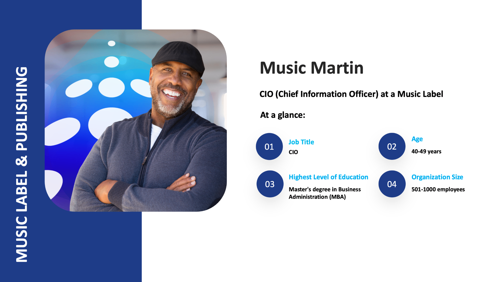Persona overview — Music Martin, CIO at a Music Label