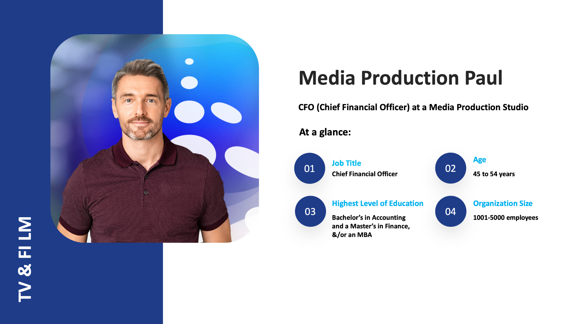 Persona overview — Media Production Paul, CFO
